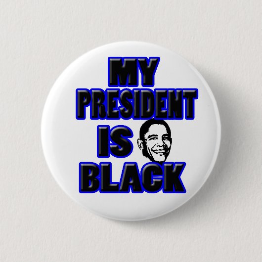 Obama Black President Button (Voorkant)
