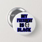 Obama Black President Button (Voorkant /achterkant)
