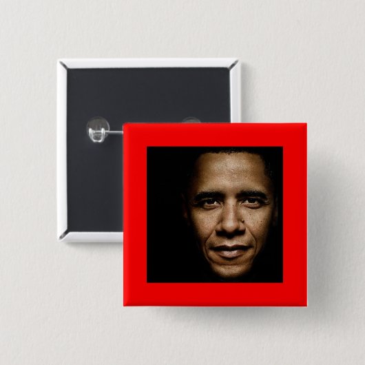Obama-Black Vierkante Button 5,1 Cm (Voorkant /achterkant)