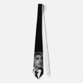 Obama Black/White Stropdas - Gepersonaliseerd (Voorkant)