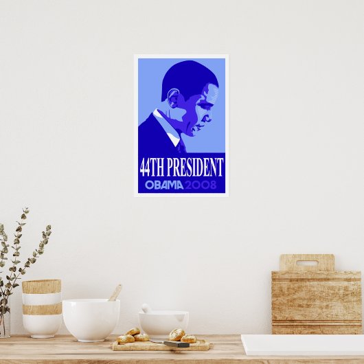 Obama Blue 44e President Poster 3 (Keuken)