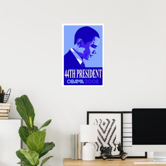 Obama Blue 44e President Poster 3 (Thuiskantoor)