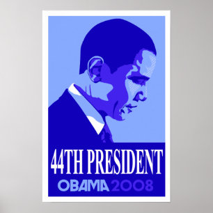 Obama Blue 44e President Poster 3