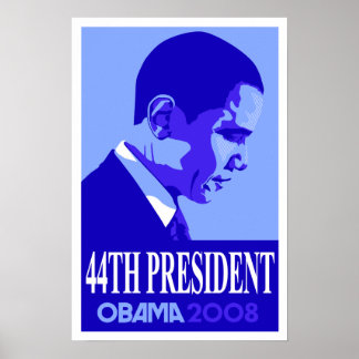 Obama Blue 44e President Poster 3