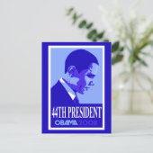 Obama Blue 44th President Briefkaart (Staand voorkant)