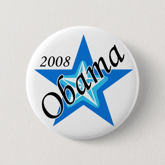Obama Blue Star Button (Voorkant)