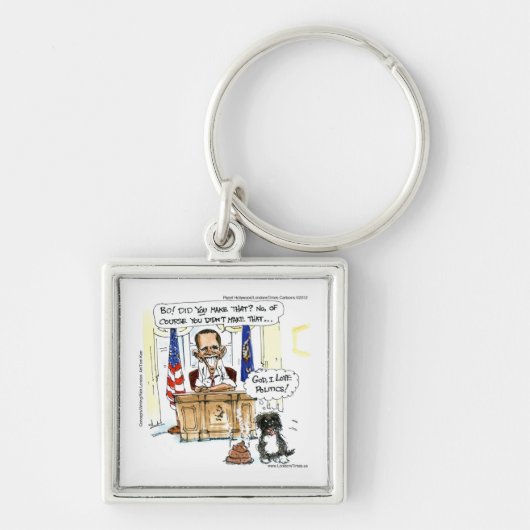 Obama & Bo Satirische Cartoon Gifts T - shirts & K Sleutelhanger (Voorkant)