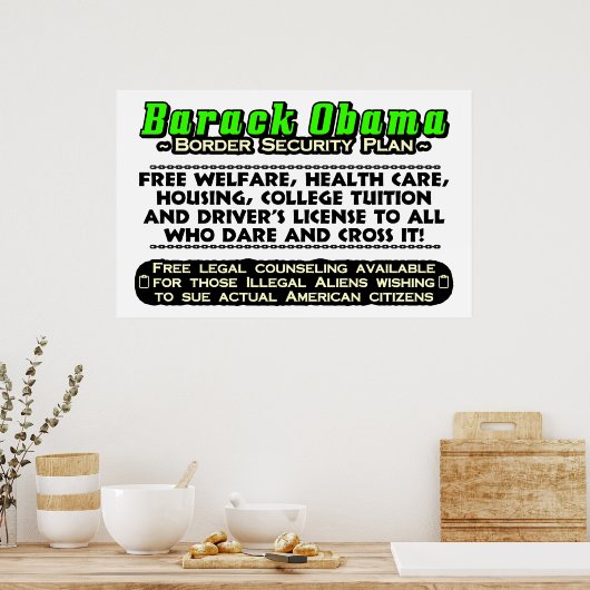 Obama Border Security Plan Poster (Keuken)