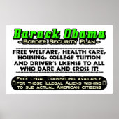 Obama Border Security Plan Poster (Voorkant)