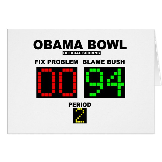 Obama Bowl - Officiële scores (Voorkant Horizontaal)