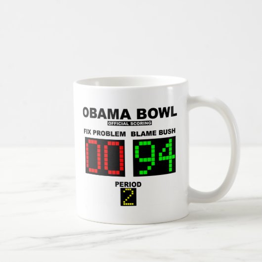 Obama Bowl - Officiële scores Koffiemok (Rechts)