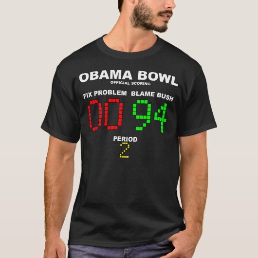 Obama Bowl - Officiële scores T-shirt (Voorkant)