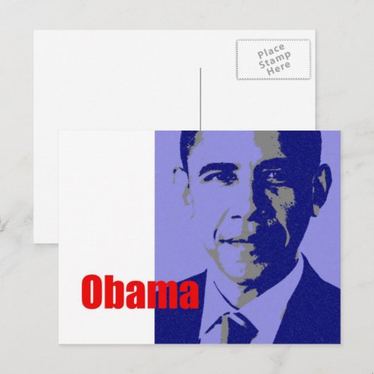 Obama Briefkaart (Voorkant / Achterkant)