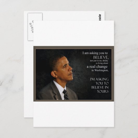 Obama Briefkaart (Voorkant / Achterkant)