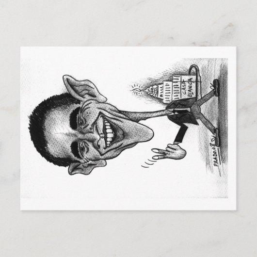 Obama Briefkaart-karikatuur Briefkaart (Voorkant)