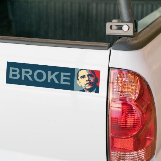 Obama:  Broke Bumpersticker (Op Truck)