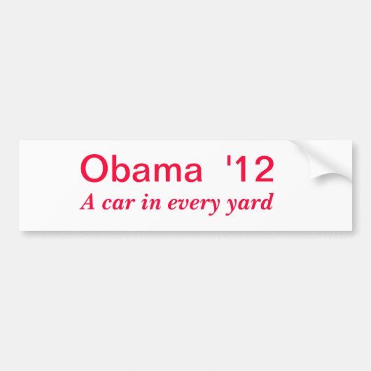 Obama-bumpersticker Bumpersticker (Voorkant)