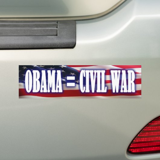 Obama = Bumpersticker burgeroorlog (Op auto)