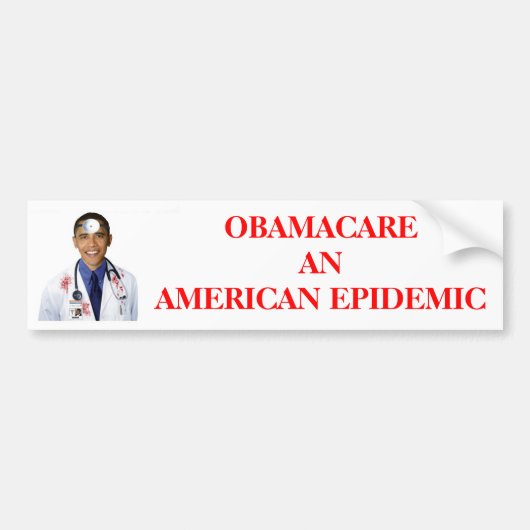 Obama-Bumpersticker (Obamacare Anti-Obama) Bumpersticker (Voorkant)