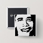 OBAMA-BUTTON VIERKANTE BUTTON 5,1 CM (Voorkant /achterkant)