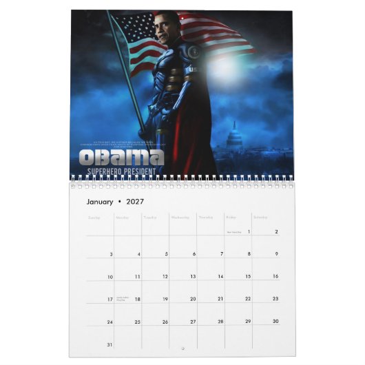 OBAMA CALENDAR KALENDER (Jan 2027)