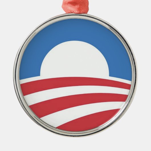 Obama campagne kerstornament metalen ornament (Voorkant)