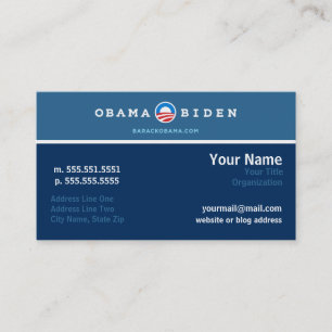 Obama Campaign Networking Card Visitekaartje
