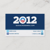 Obama Campaign Networking Card Visitekaartje (Achterkant)