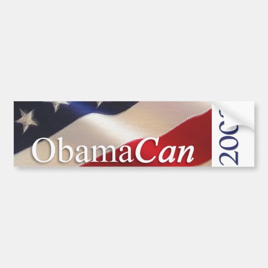 Obama Can - Bumpersticker (Voorkant)