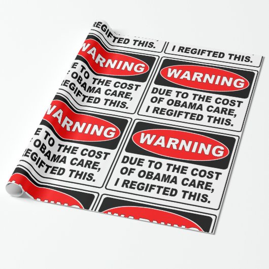 OBAMA CARE REGIFT CADEAUPAPIER (Uitgerold)