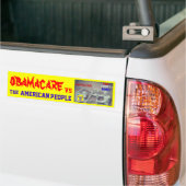 OBAMA CARE vs HET AMERIKAANSE VOLK Bumpersticker (Op Truck)