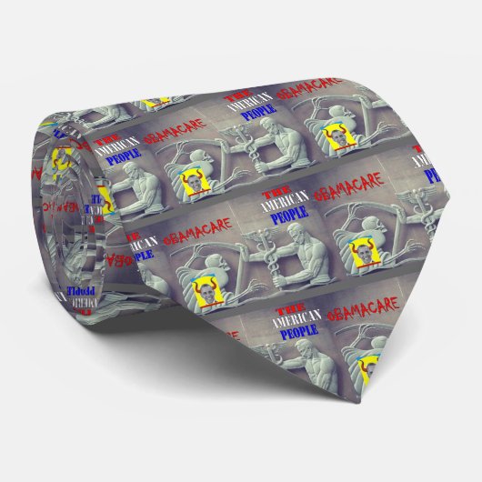 OBAMA CARE vs HET AMERIKAANSE VOLK Stropdas (Opgerold)