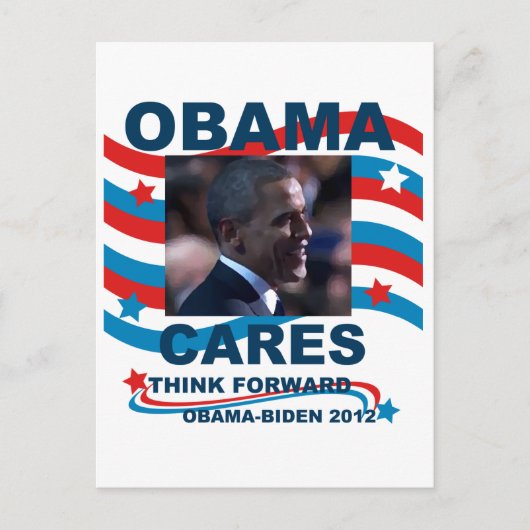 Obama Cares Briefkaart (Voorkant)