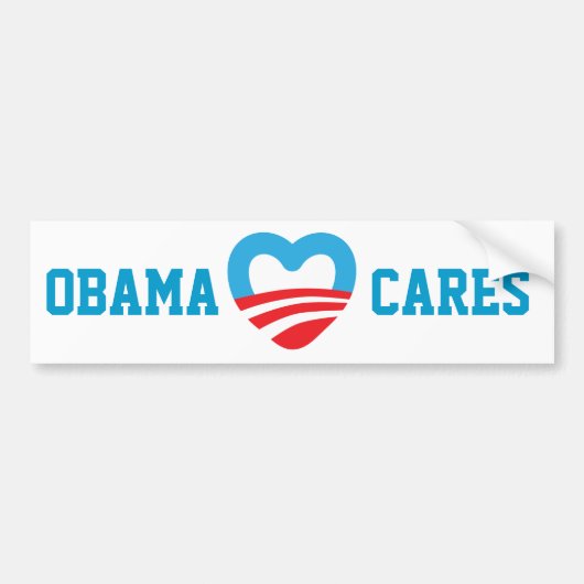 Obama Cares Bumpersticker (Voorkant)