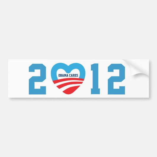 Obama Cares Bumpersticker (Voorkant)
