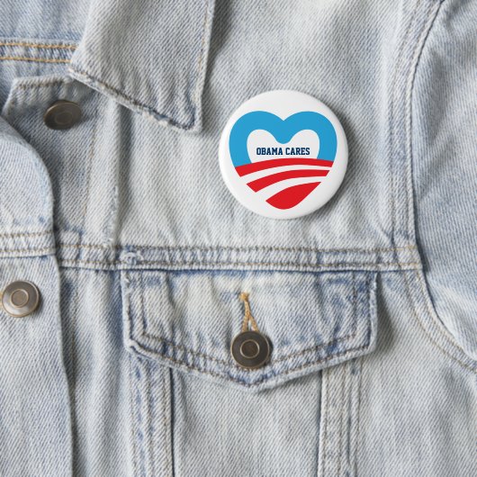 Obama Cares Ronde Button 5,7 Cm (In situ)