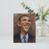 Obama Caricature Briefkaart (Staand voorkant)