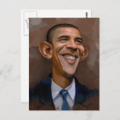 Obama Caricature Briefkaart (Voorkant / Achterkant)
