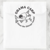 Obama Carp Ronde Sticker (Tas)