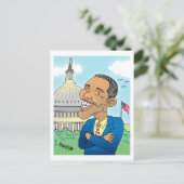OBAMA CARTOON POST CARDS BRIEFKAART (Staand voorkant)
