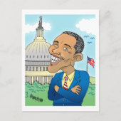 OBAMA CARTOON POST CARDS BRIEFKAART (Voorkant)