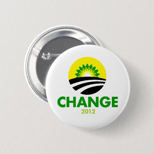 Obama Change 2012 Button (Voorkant /achterkant)