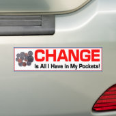 Obama Change Bumpersticker (Op auto)