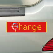 Obama Change Bumpersticker (Op auto)