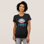 Obama Change Dark Women's T-shirt (Voorkant volledig)