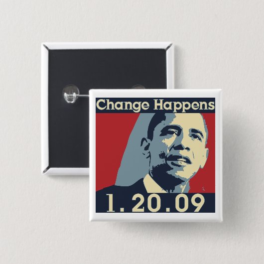 Obama Change is Button (Voorkant /achterkant)