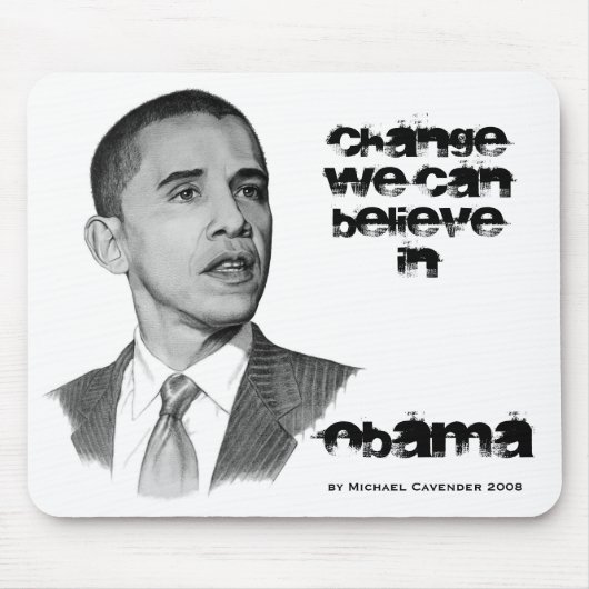 OBAMA Change Mousepad Muismat (Voorkant)