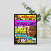 Obama Cheating Post Card Briefkaart (Staand voorkant)