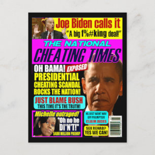 Obama Cheating Post Card Briefkaart