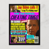 Obama Cheating Post Card Briefkaart (Voorkant)